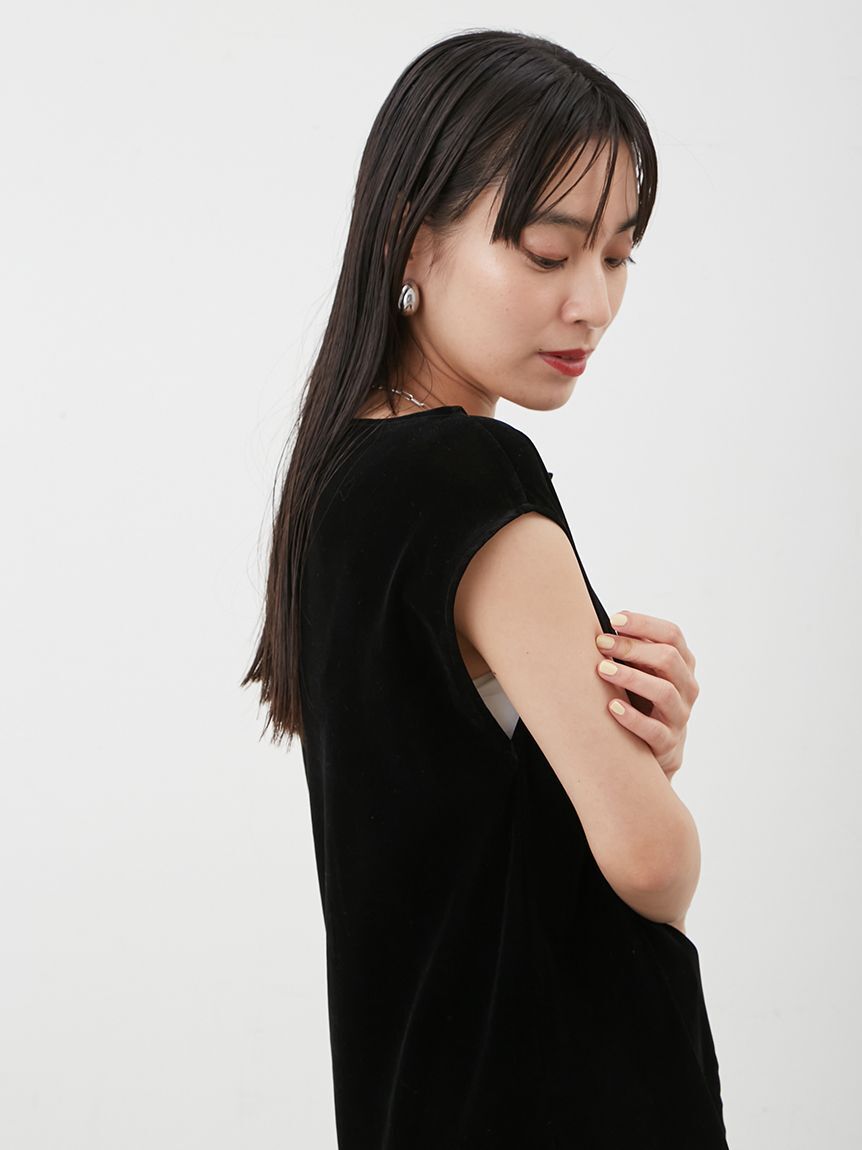 Mila Owen「ボートネックフロッキーベロアプルオーバー」|Tシャツ・カットソー|