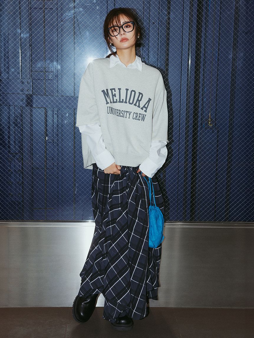 Mila Owen「【セットアップ対応】半袖コットンスウェットプルオーバー」|スウェット・ジャージ|