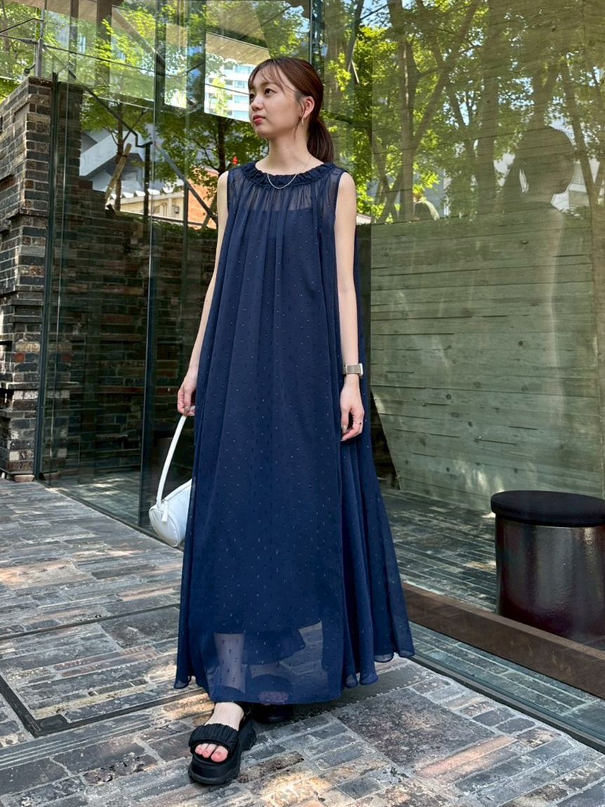 emmi atelier「ラメドットボリュームワンピース」|ワンピース|