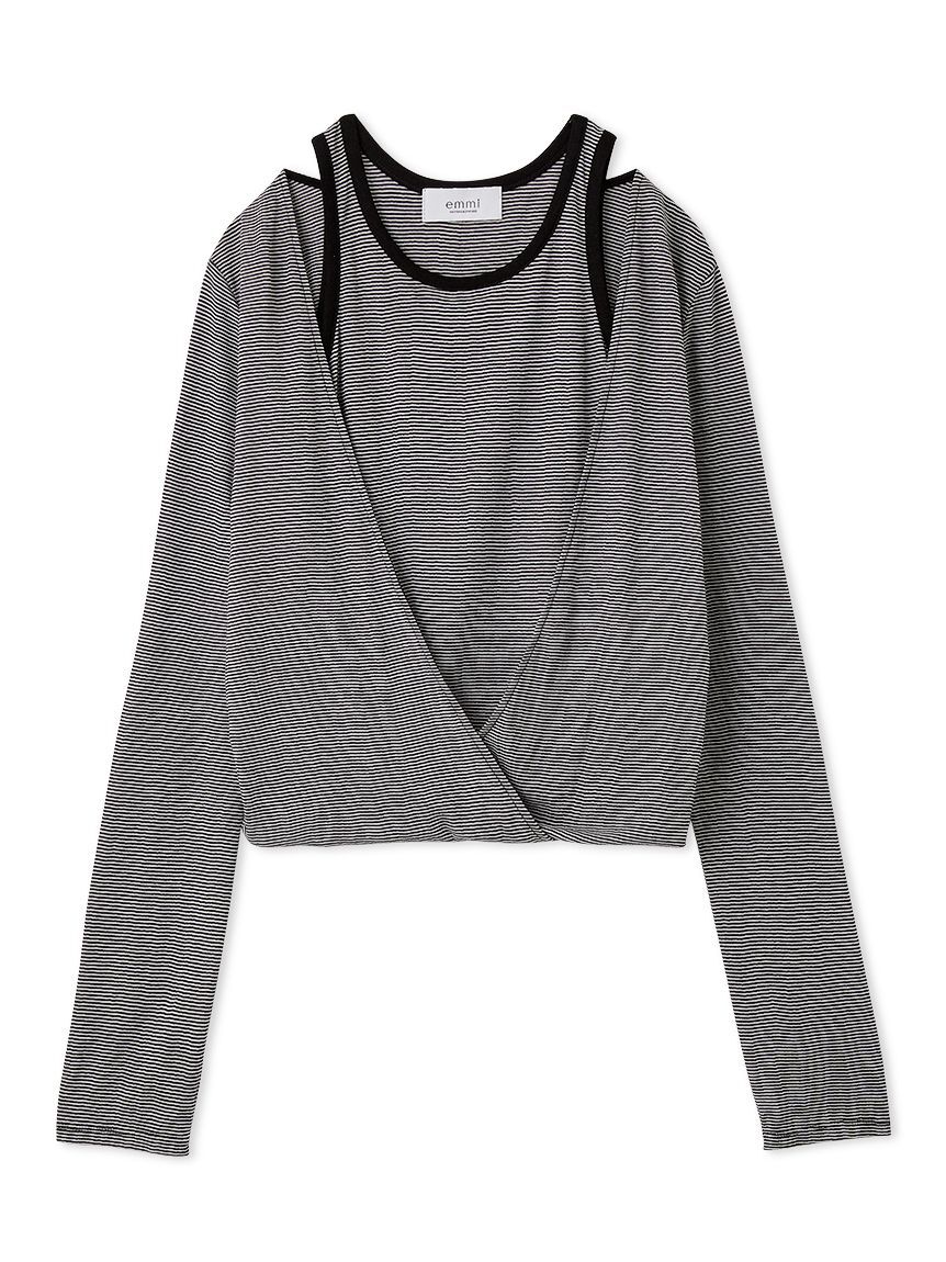 emmi atelier「レイヤードライクカットソー/接触冷感」|Tシャツ・カットソー|