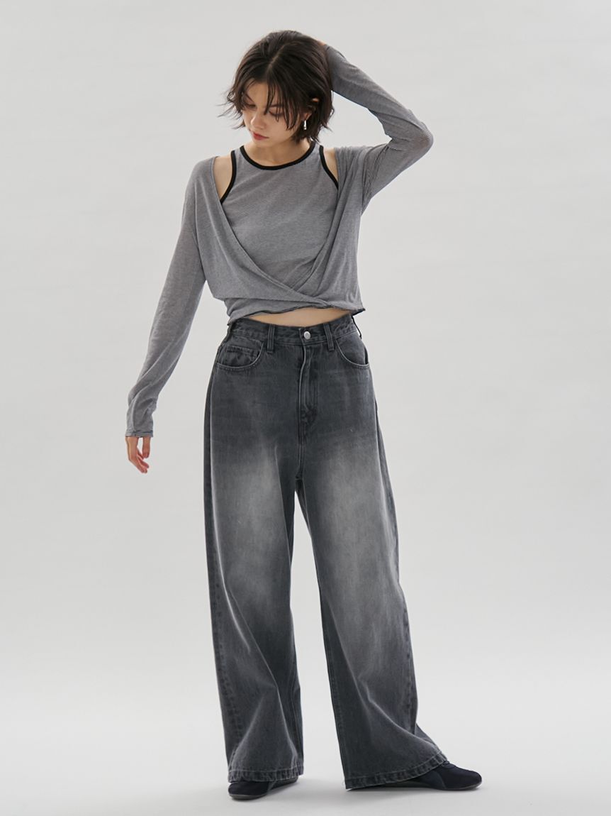 emmi atelier「レイヤードライクカットソー/接触冷感」|Tシャツ・カットソー|