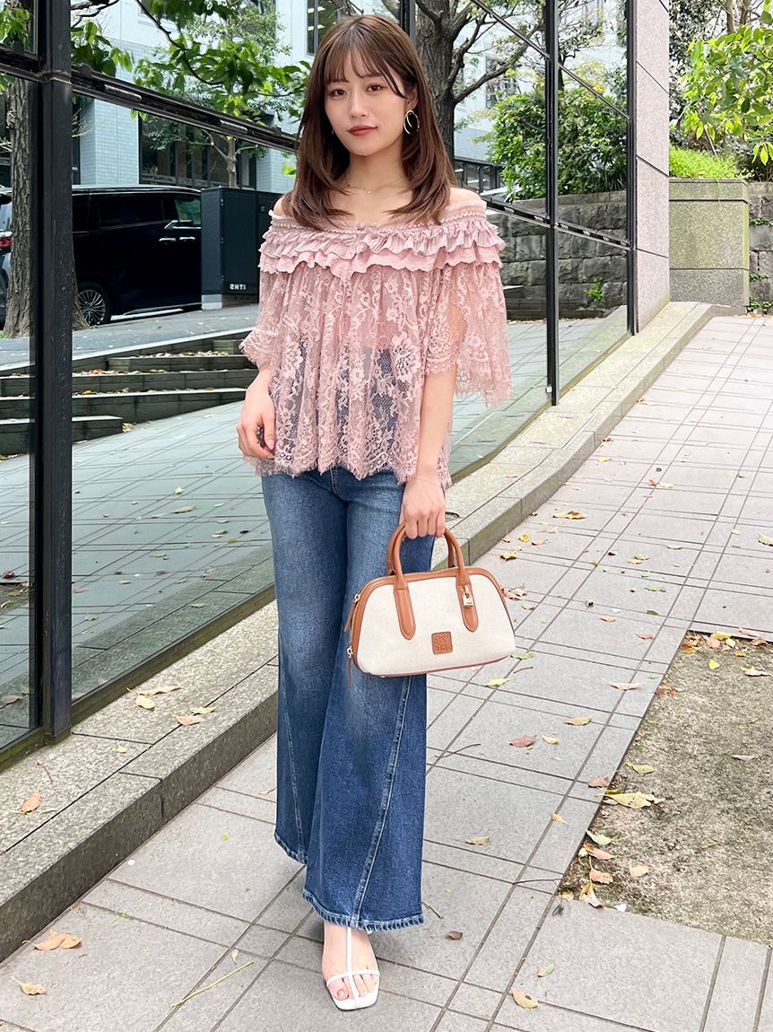 SNIDEL「【00サイズあり】Sustainableストレッチフレアデニムパンツ」|デニム|