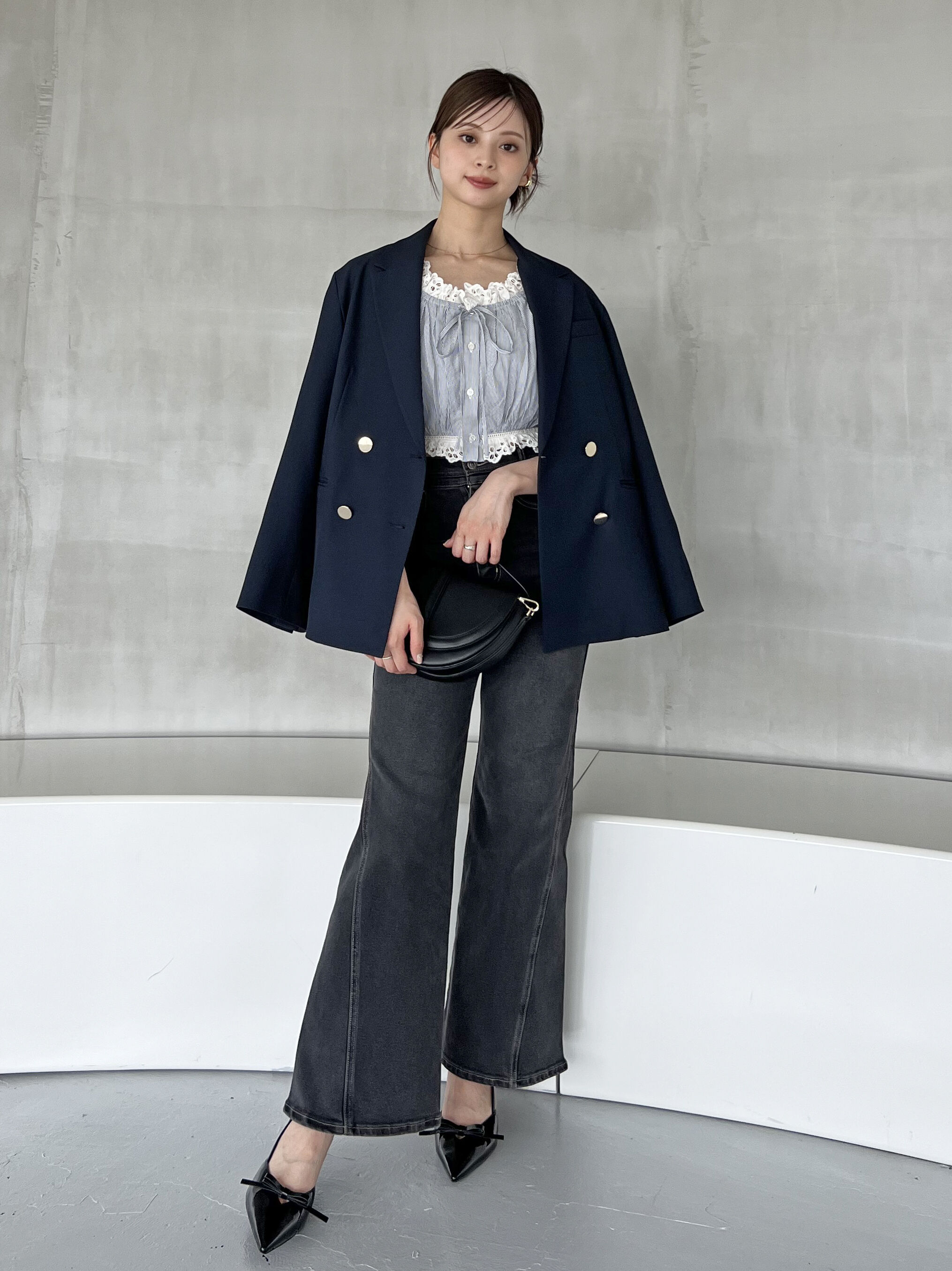 SNIDEL「【00サイズあり】Sustainableストレッチフレアデニムパンツ」|デニム|