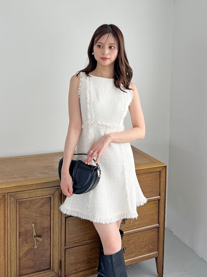 SNIDEL「ツイードミニワンピース」|ワンピース|