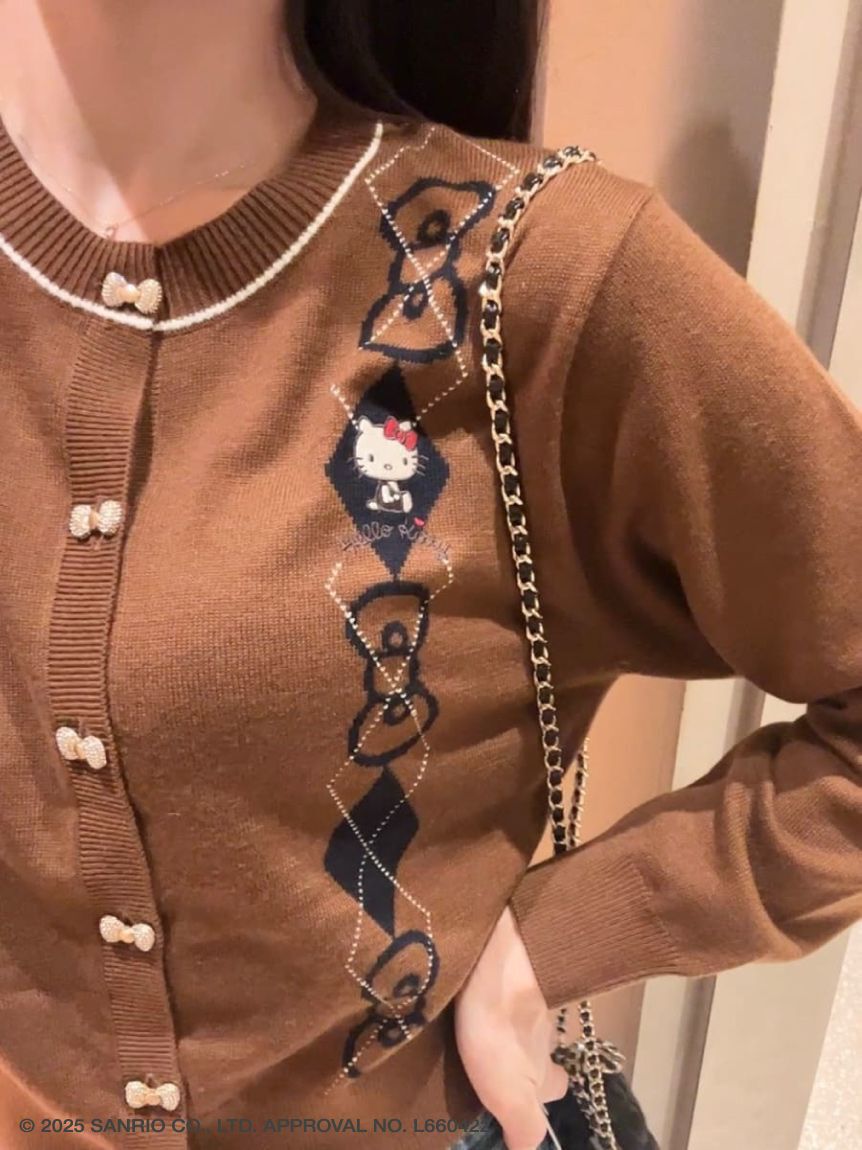 SNIDEL「【HELLO KITTY】アーガイルカーディガン」|カーディガン|BRW