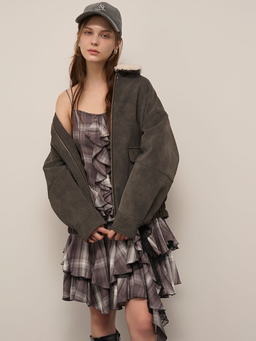 SNIDEL「ラッフルバリエキャミミニワンピース」|ワンピース|CHECK