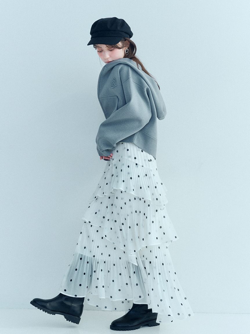 SNIDEL「Sustainableプリーツティアードスカート」|スカート|