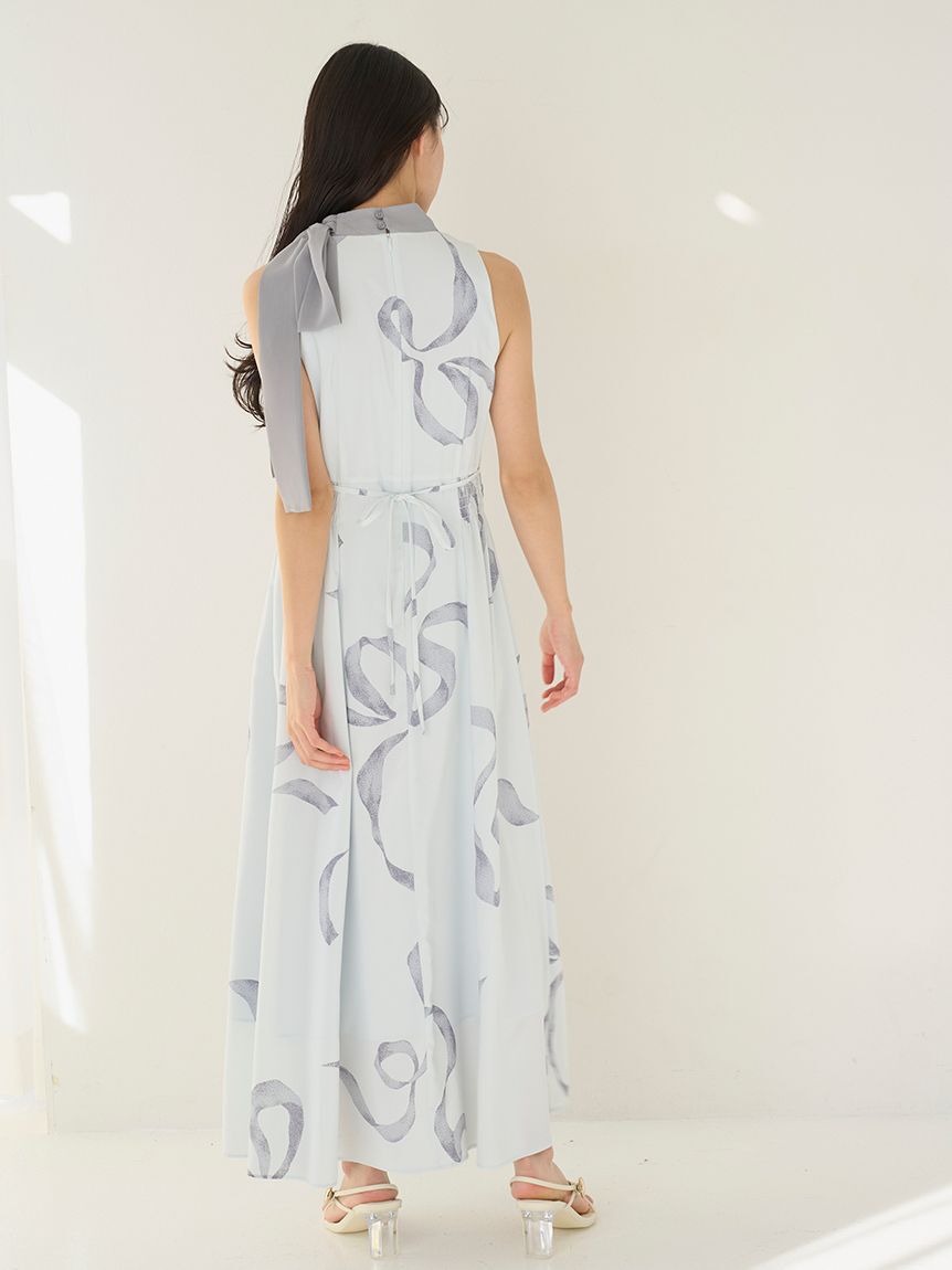 SNIDEL「【WEB限定カラーあり】リボンディテールカーデセットワンピース」|ワンピース|