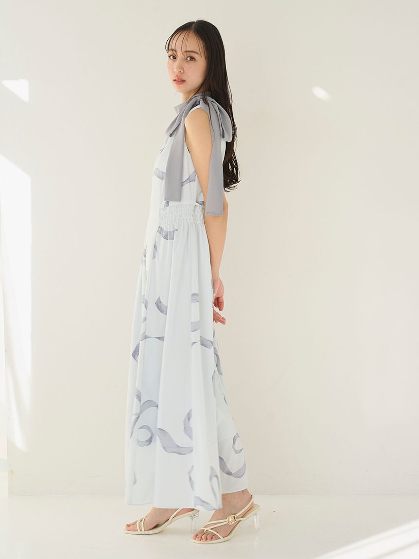 SNIDEL「【WEB限定カラーあり】リボンディテールカーデセットワンピース」|ワンピース|