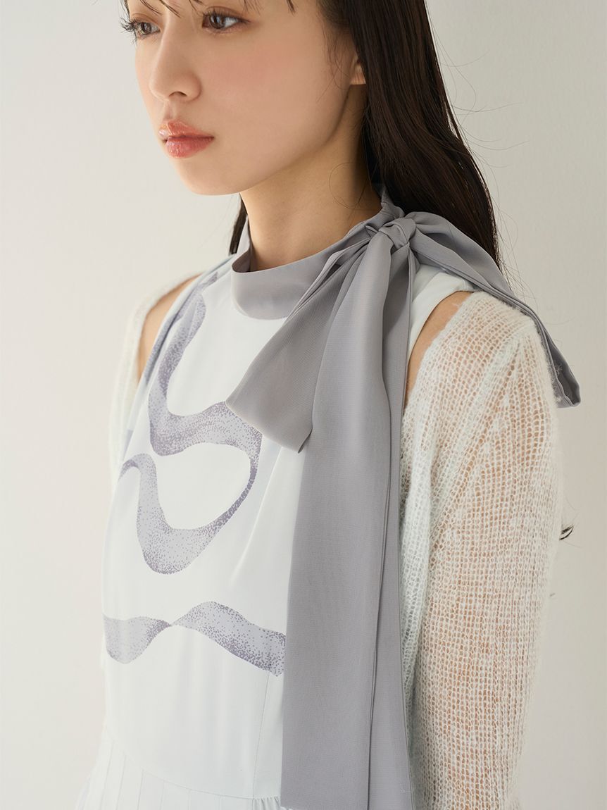 SNIDEL「【WEB限定カラーあり】リボンディテールカーデセットワンピース」|ワンピース|