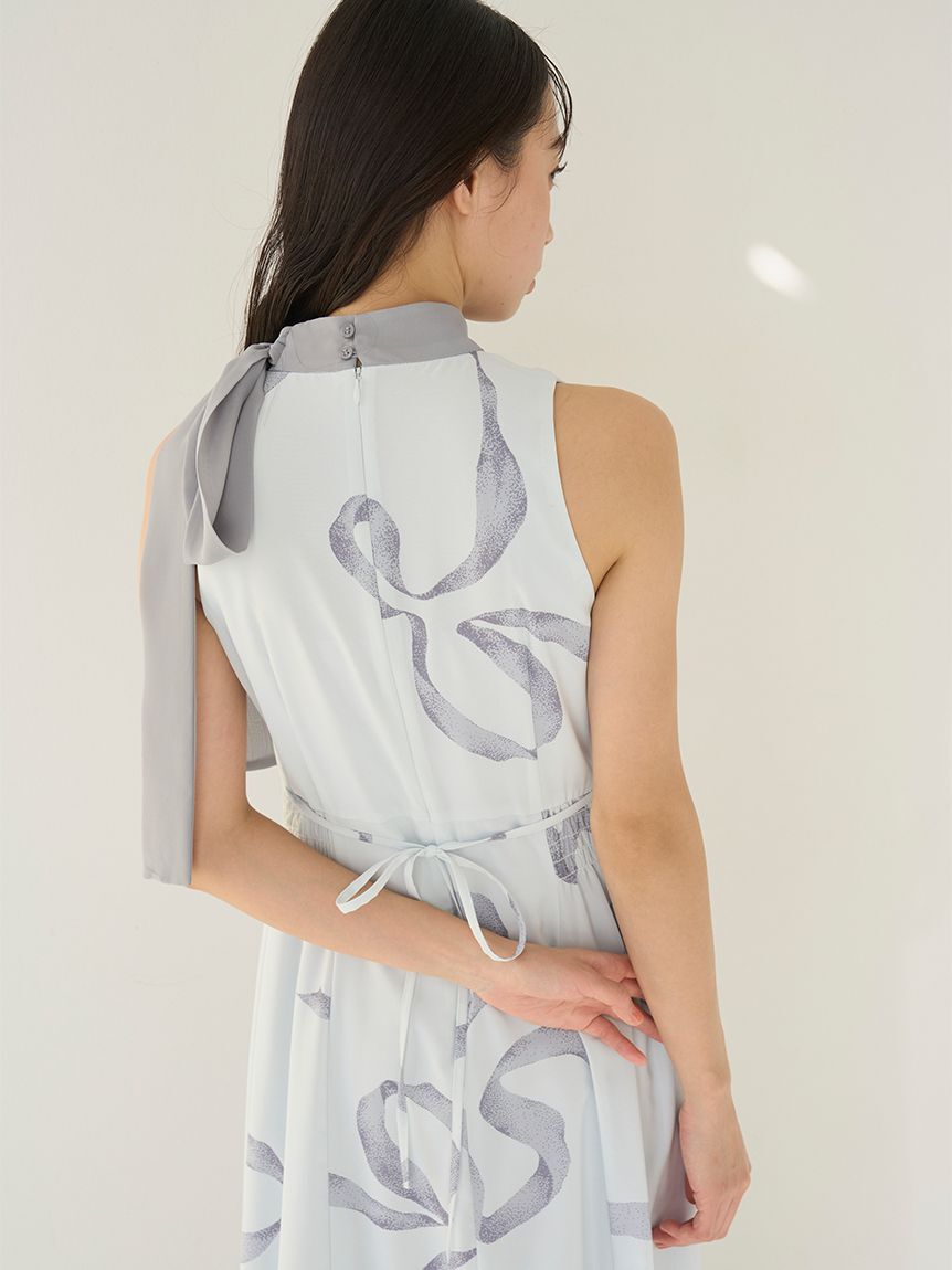 SNIDEL「【WEB限定カラーあり】リボンディテールカーデセットワンピース」|ワンピース|