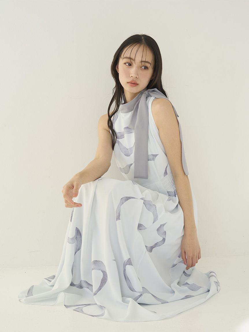 SNIDEL「【WEB限定カラーあり】リボンディテールカーデセットワンピース」|ワンピース|
