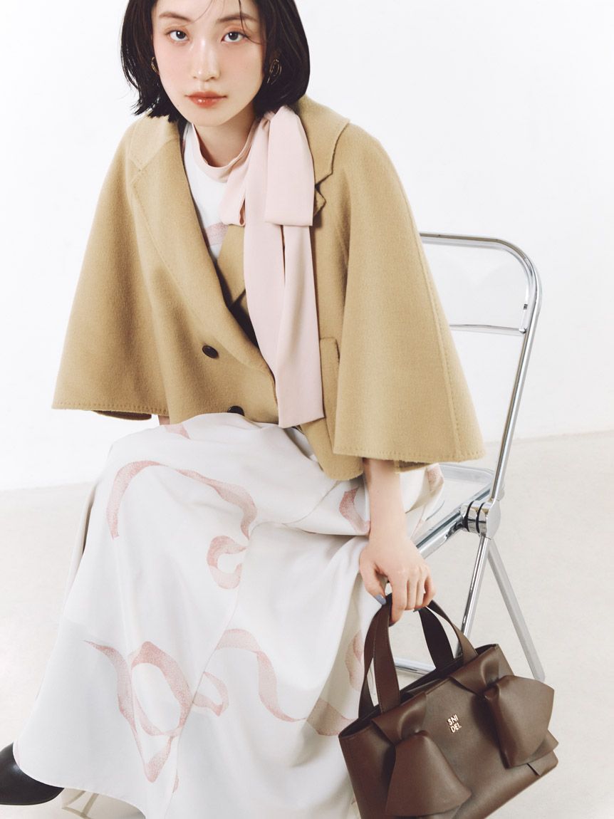 SNIDEL「【WEB限定カラーあり】リボンディテールカーデセットワンピース」|ワンピース|