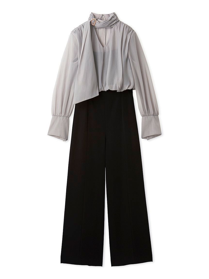 SNIDEL「シアーボレロオールインワンドレス」|オールインワン|BLK