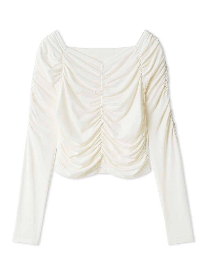 SNIDEL「ギャザーカットプルオーバー」|Tシャツ・カットソー|WHT