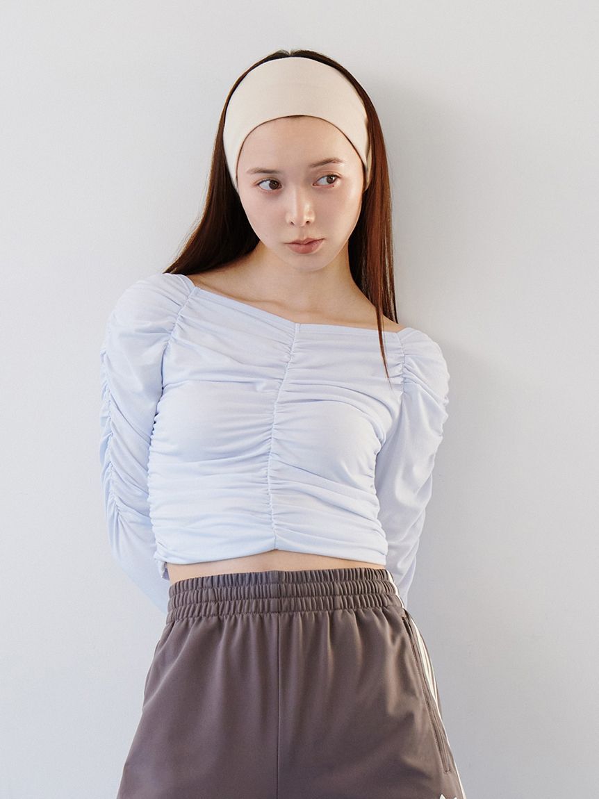 SNIDEL「ギャザーカットプルオーバー」|Tシャツ・カットソー|