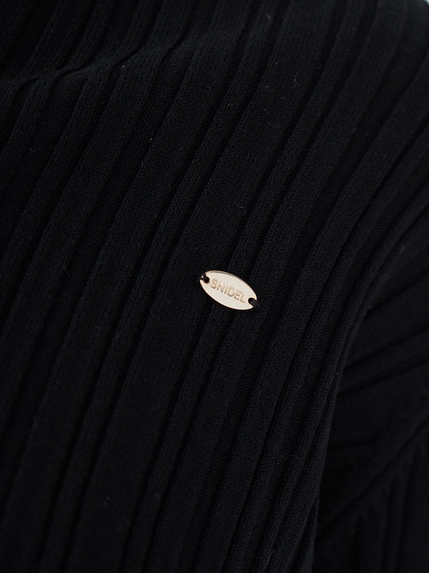 SNIDEL「ヘムフリルランダムリブカーディガン」|カーディガン|