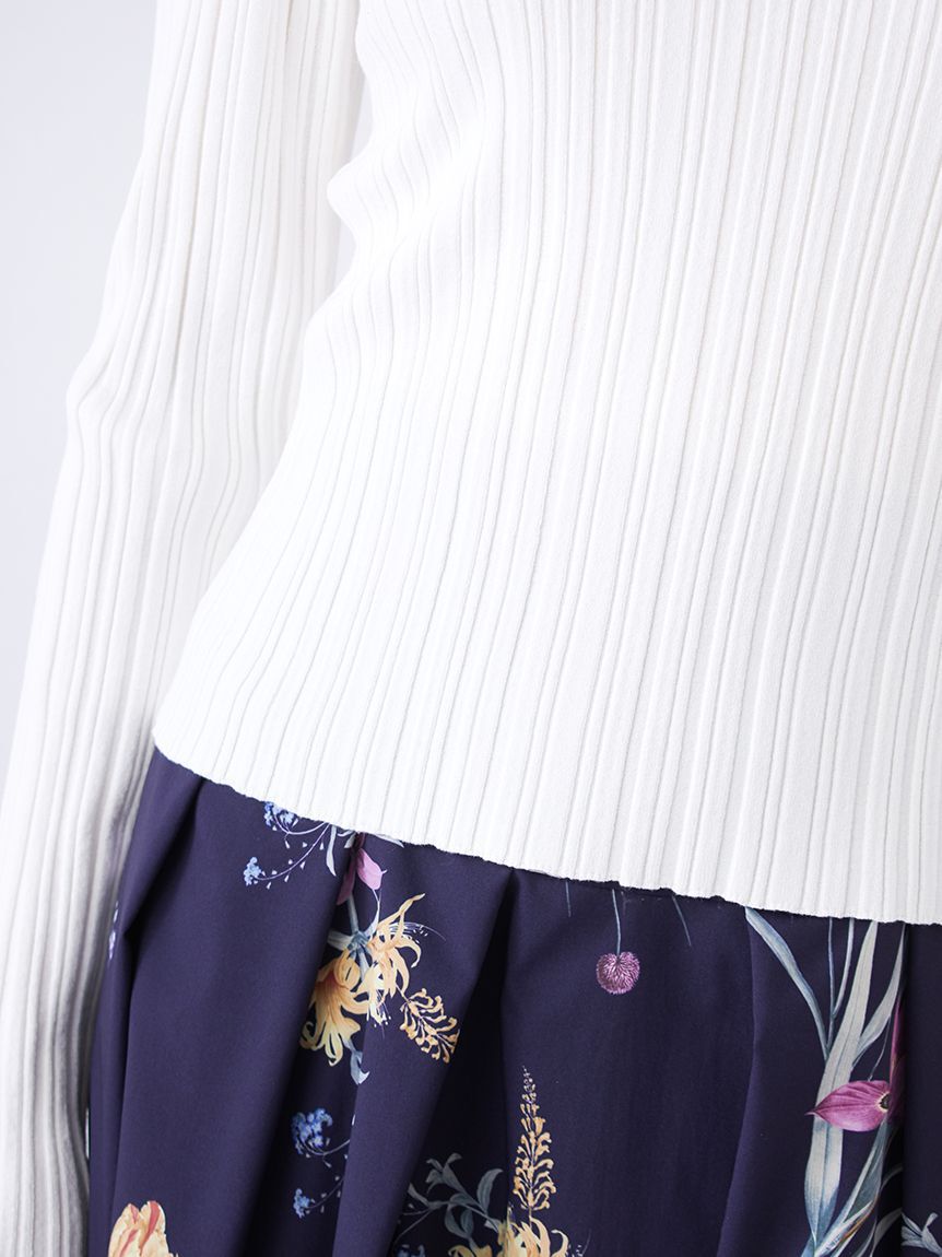 SNIDEL「ショルダースリットランダムリブプルオーバー」|ニット・セーター|