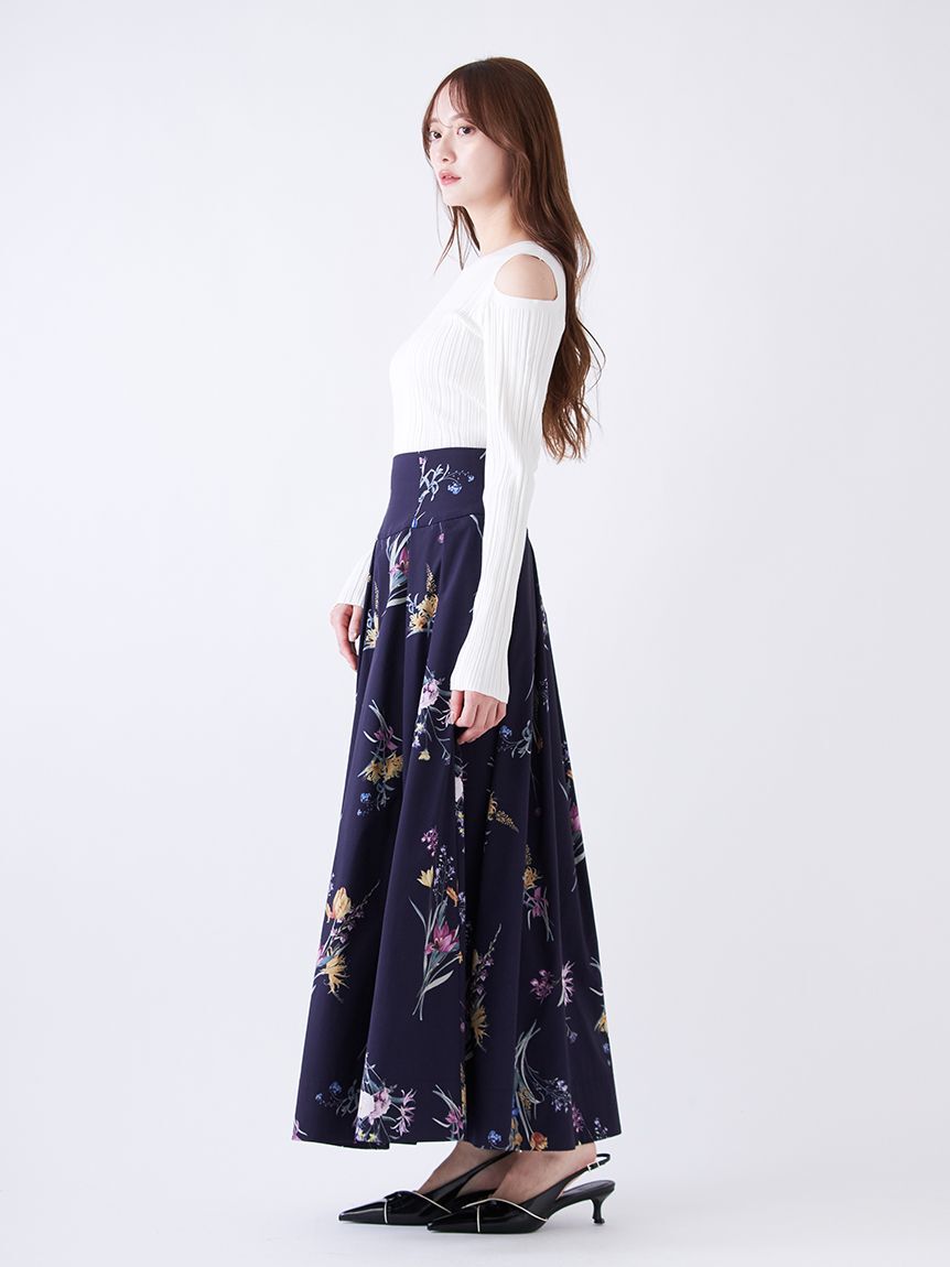 SNIDEL「ショルダースリットランダムリブプルオーバー」|ニット・セーター|