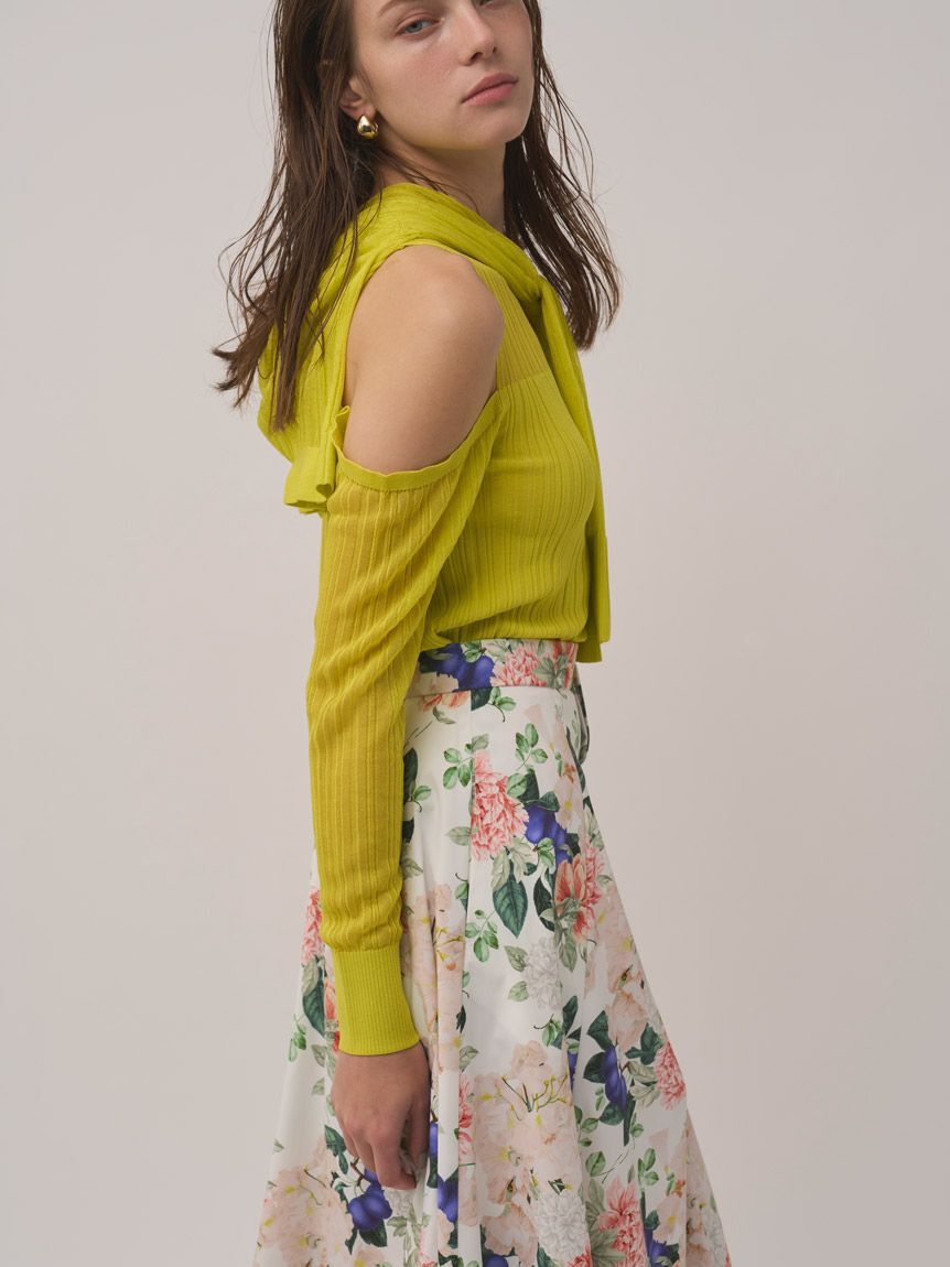 SNIDEL「ショルダースリットランダムリブプルオーバー」|ニット・セーター|