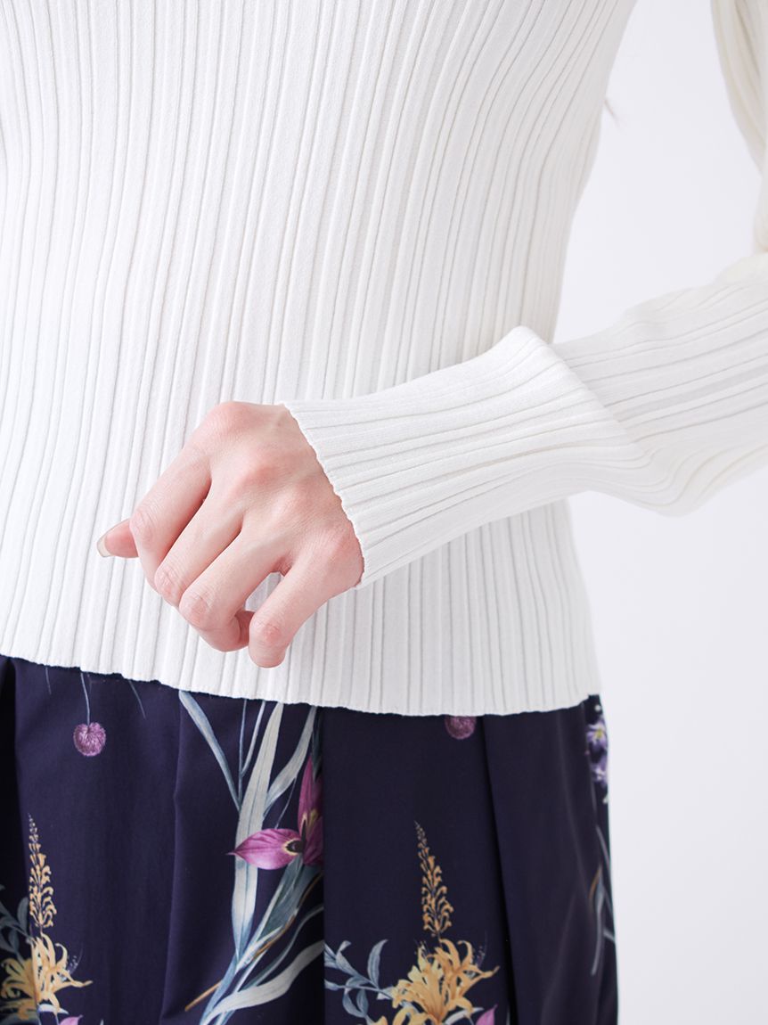 SNIDEL「ショルダースリットランダムリブプルオーバー」|ニット・セーター|