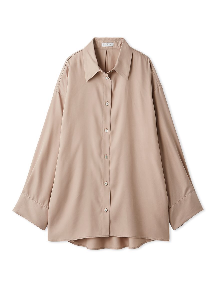 FRAY I.D「ウォッシャブルクールサテンシャツ／ウォッシャブル・接触冷感」|シャツ・ブラウス|PNK