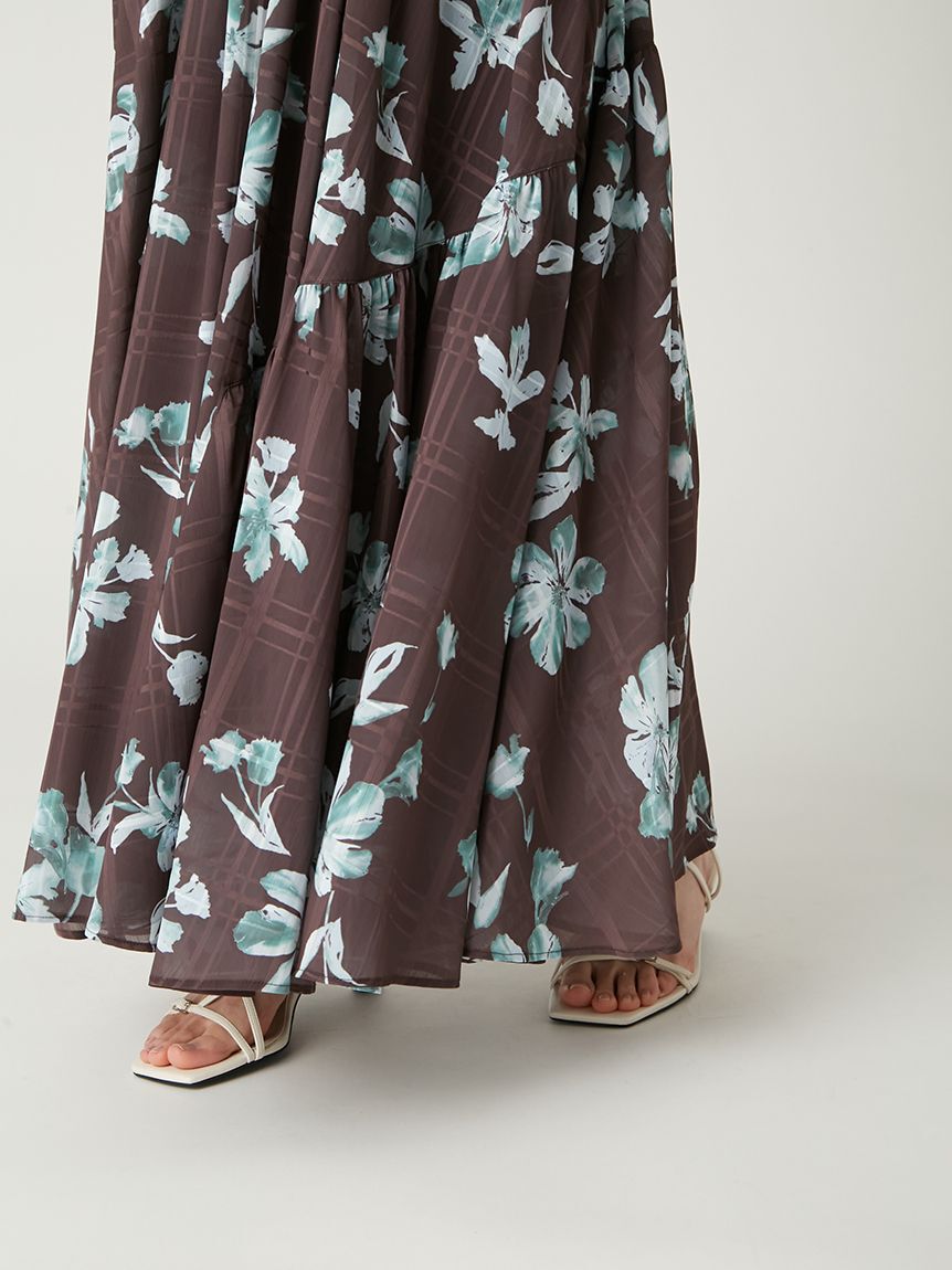 FRAY I.D「フラワープリントカシュクールワンピース／接触冷感」|ワンピース|