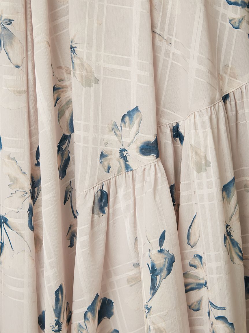 FRAY I.D「フラワープリントカシュクールワンピース／接触冷感」|ワンピース|