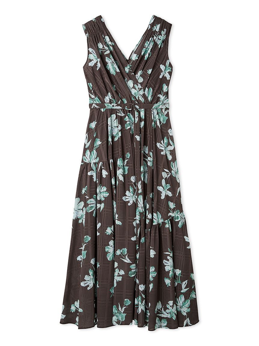 FRAY I.D「フラワープリントカシュクールワンピース／接触冷感」|ワンピース|