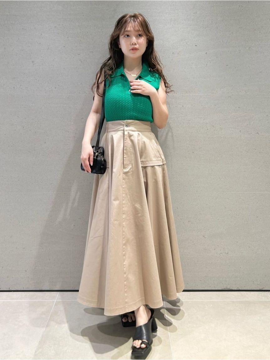 FRAY I.D「【FRAY I.D｜Dickies】チノフレアスカート」|スカート|