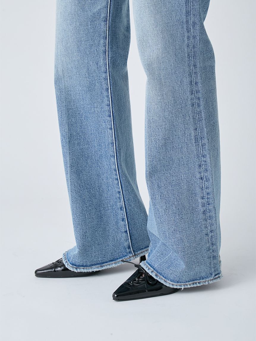 LILY BROWN「【WEB限定00サイズ】ストレッチセミフレアデニムパンツ」|デニム|