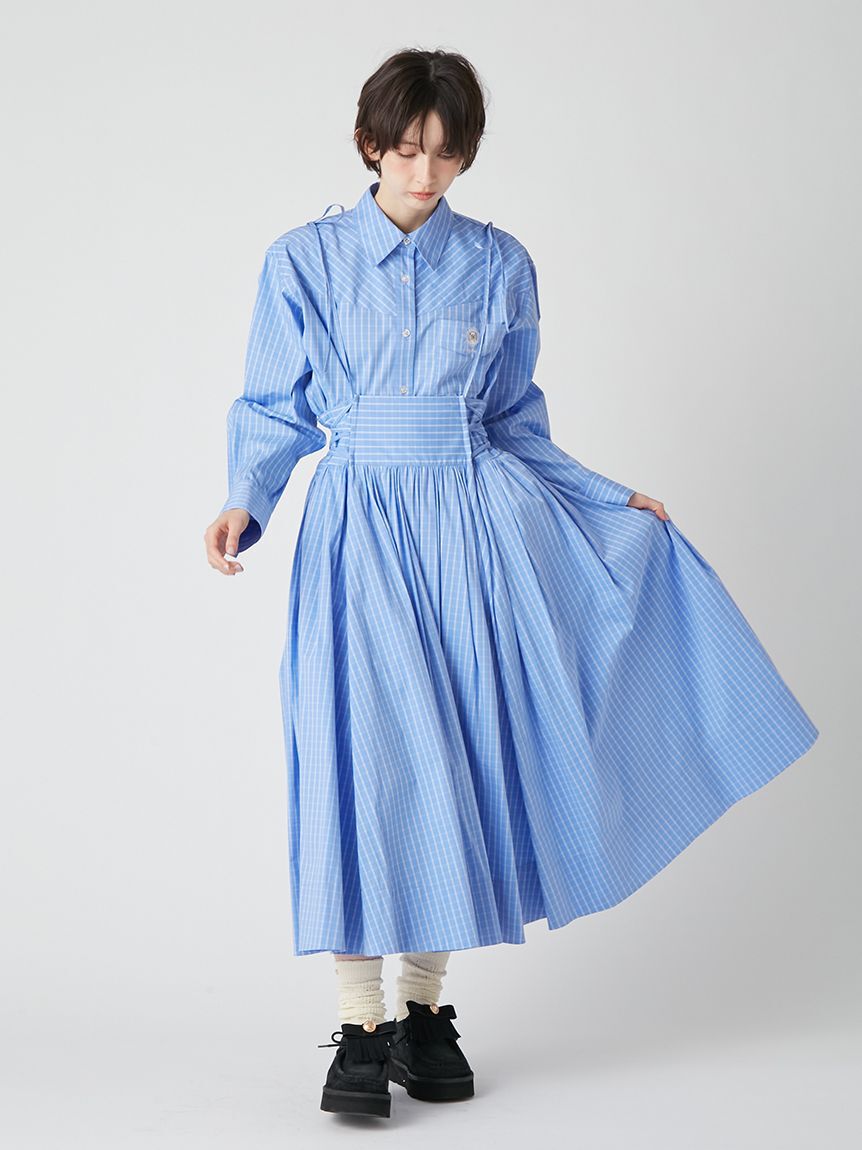 LILY BROWN「２wayボリュームシャツスカート」|スカート|