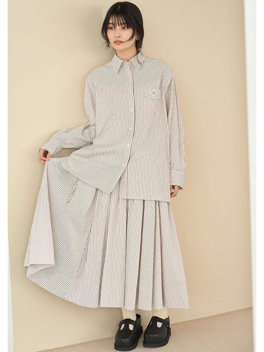 LILY BROWN「２wayボリュームシャツスカート」|スカート|