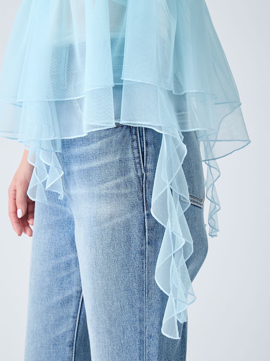 LILY BROWN「パピヨンチュールフリルトップス」|シャツ・ブラウス|