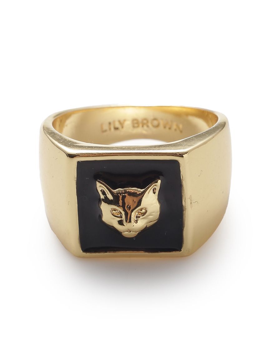 LILY BROWN「CATモチーフリング」|リング|BLK