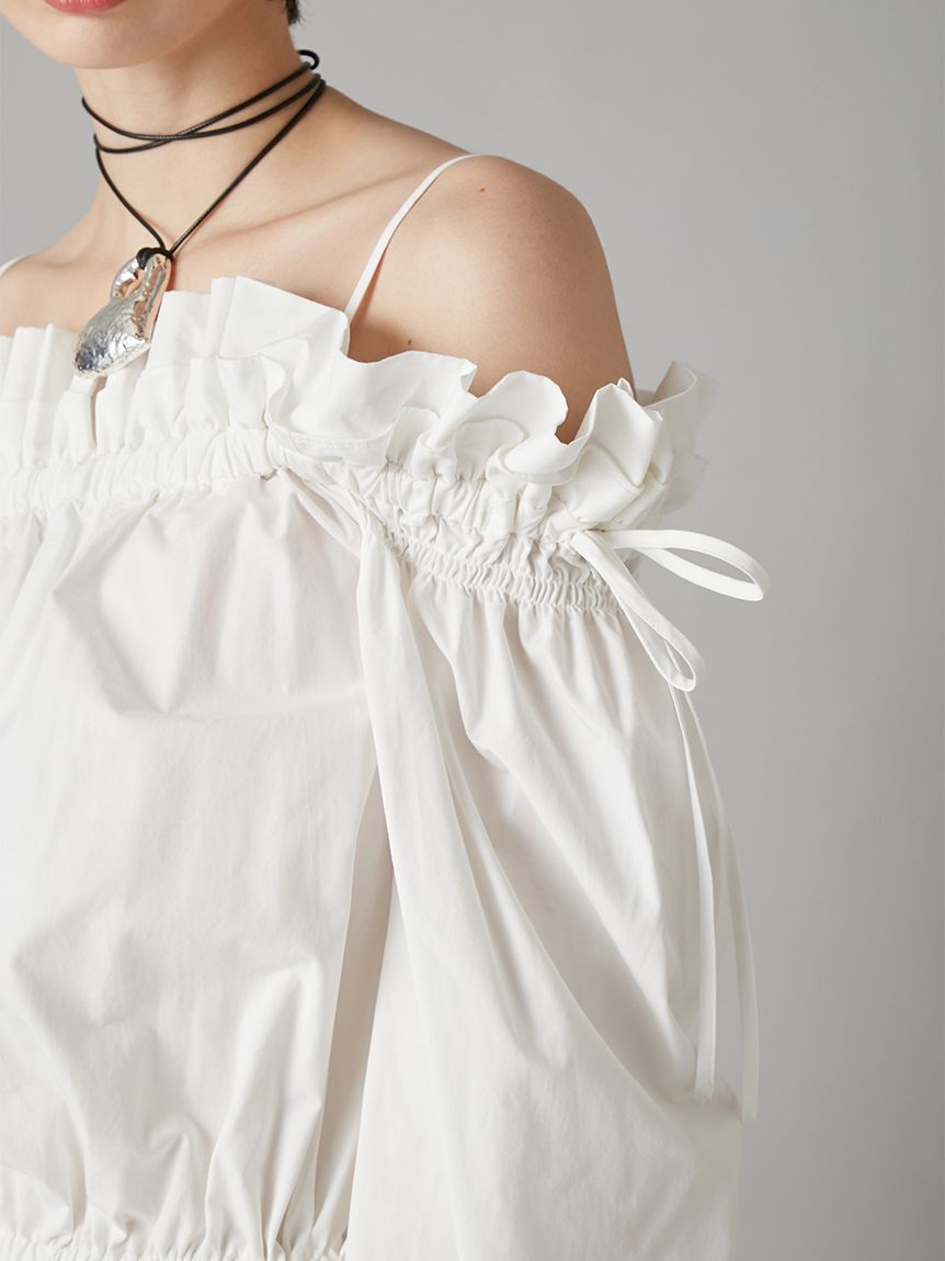 LILY BROWN「デコルテフリルミニロンパース」|オールインワン|