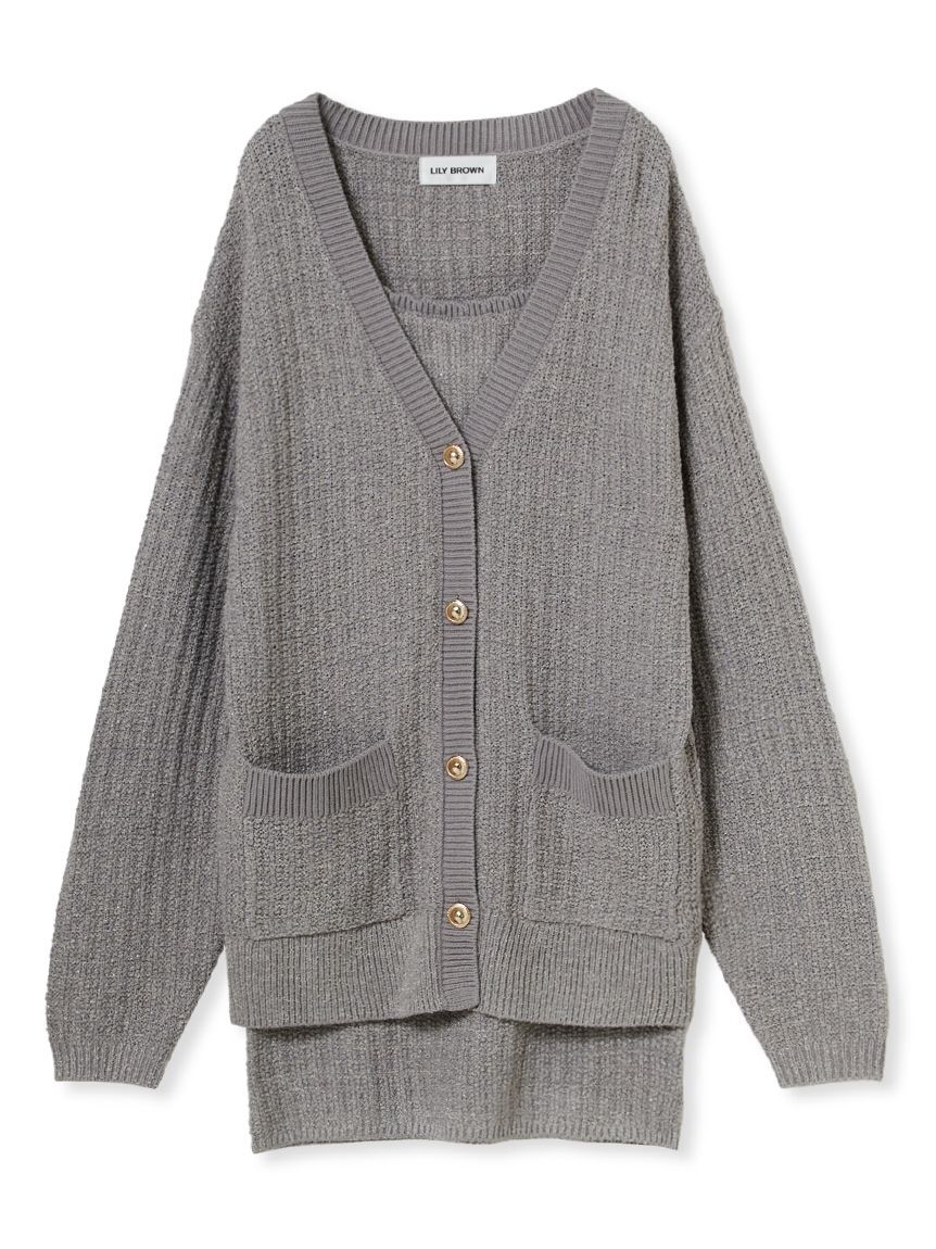 LILY BROWN「ツイーディーカーデセットミニワンピース」|ワンピース|GRY