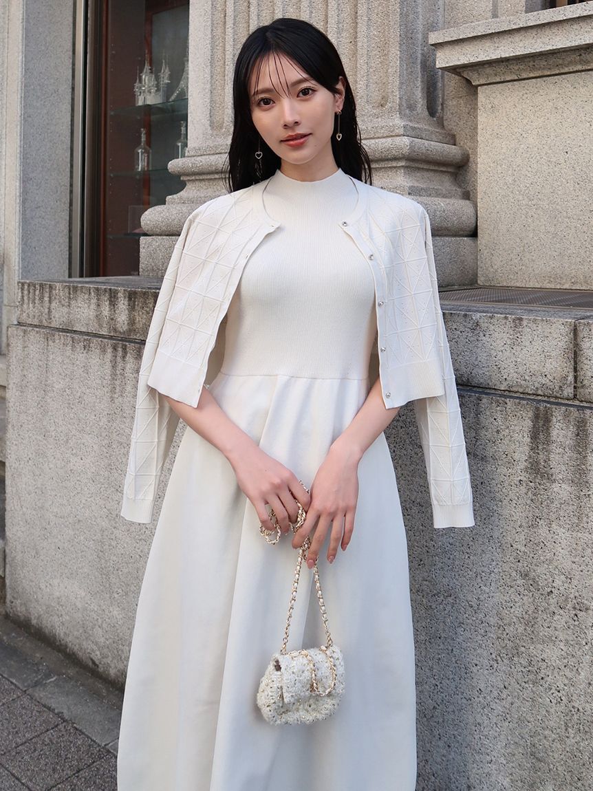 CELFORD「Premiumスプリングプレートパターンニットアップ」|ワンピース|