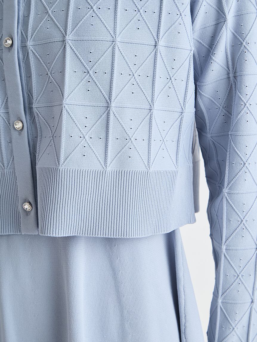 CELFORD「Premiumスプリングプレートパターンニットアップ」|ワンピース|