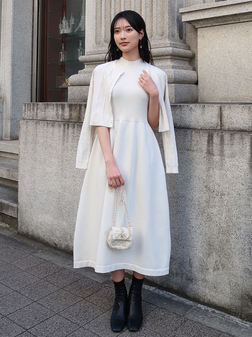 CELFORD「Premiumスプリングプレートパターンニットアップ」|ワンピース|