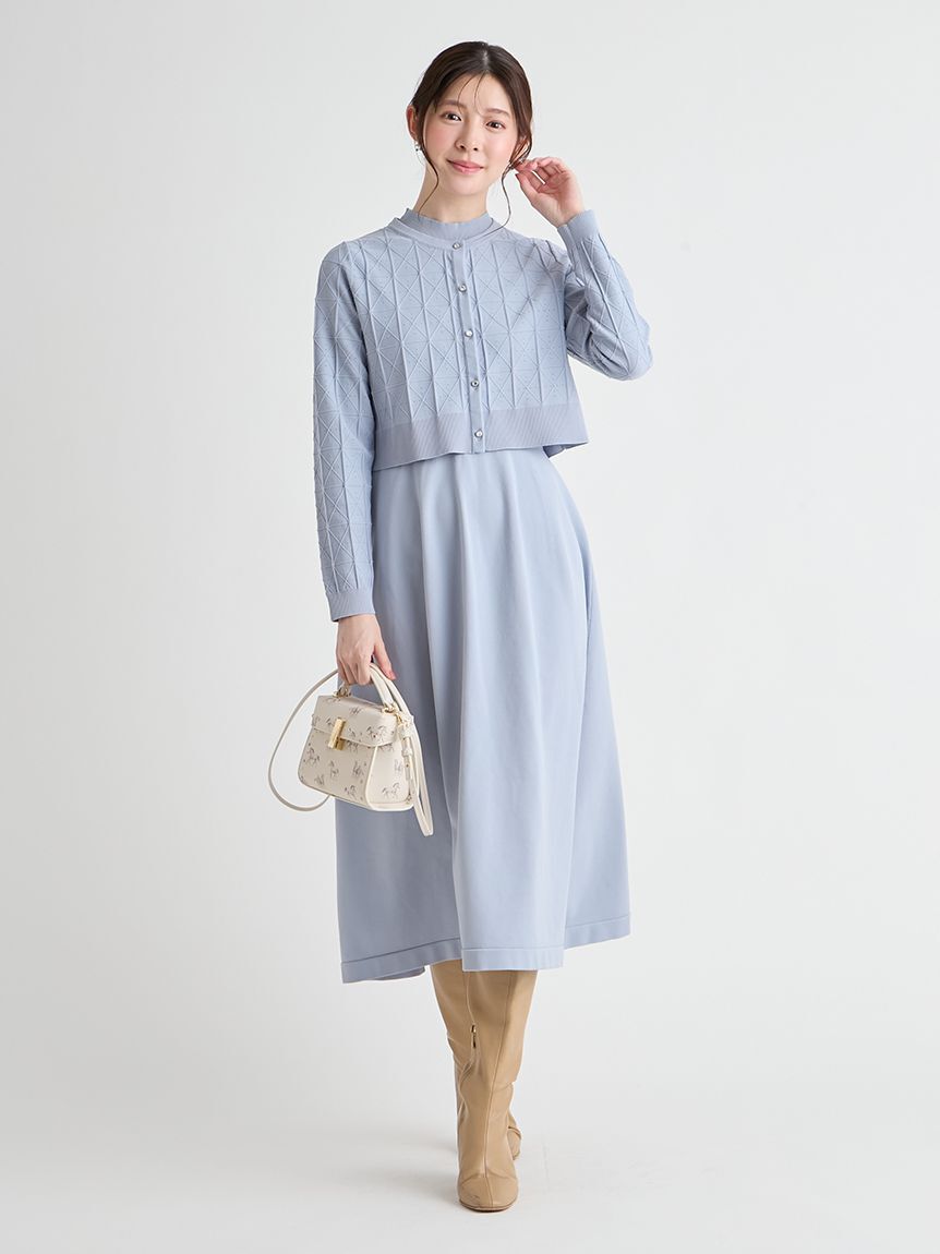 CELFORD「Premiumスプリングプレートパターンニットアップ」|ワンピース|