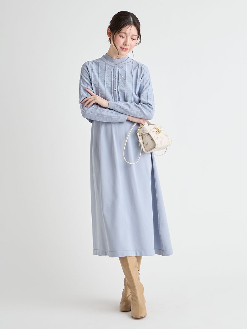 CELFORD「Premiumスプリングプレートパターンニットアップ」|ワンピース|