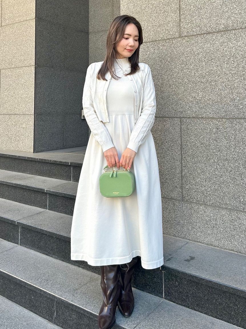 CELFORD「Premiumスプリングプレートパターンニットアップ」|ワンピース|