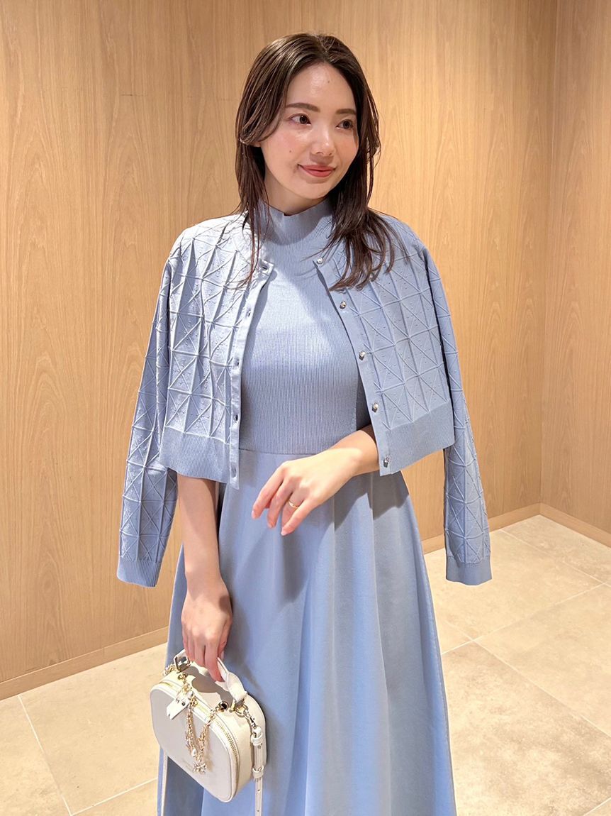 CELFORD「Premiumスプリングプレートパターンニットアップ」|ワンピース|