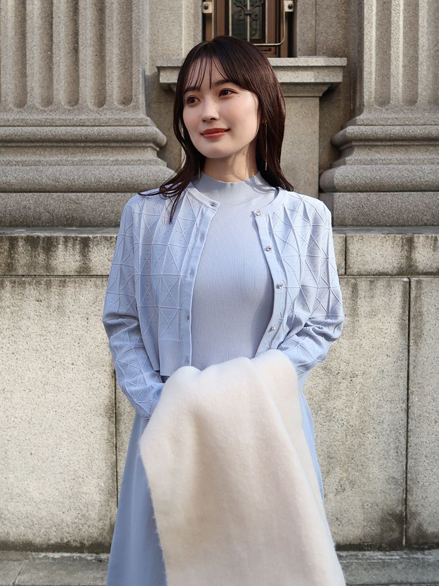 CELFORD「Premiumスプリングプレートパターンニットアップ」|ワンピース|