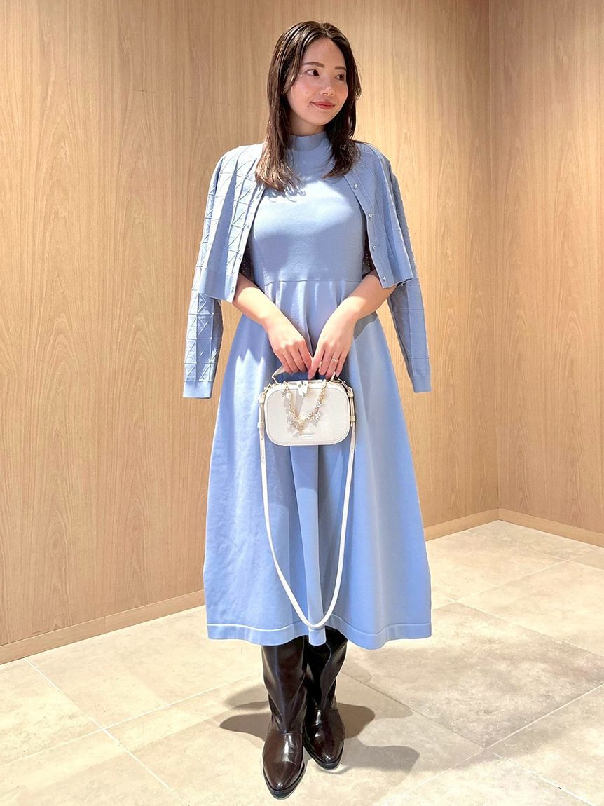 CELFORD「Premiumスプリングプレートパターンニットアップ」|ワンピース|