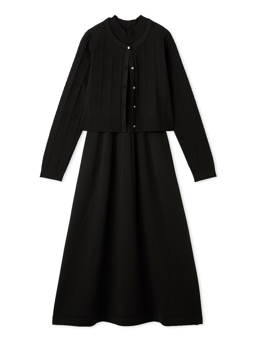 CELFORD「Premiumスプリングプレートパターンニットアップ」|ワンピース|