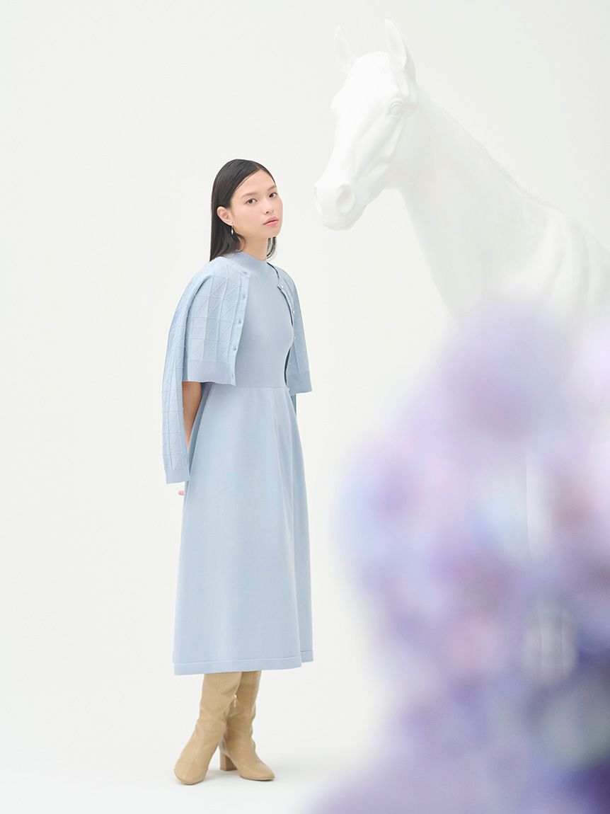 CELFORD「Premiumスプリングプレートパターンニットアップ」|ワンピース|