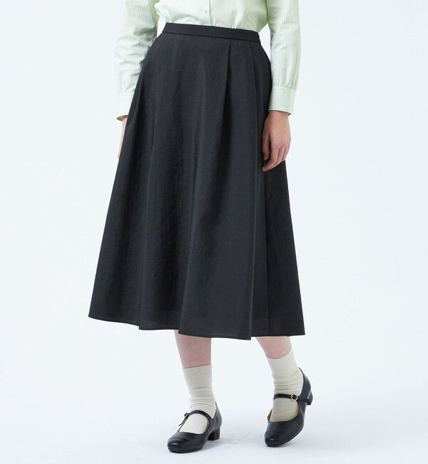 MACKINTOSH PHILOSOPHY「リンクルタックフレアスカート」|スカート|ブラック