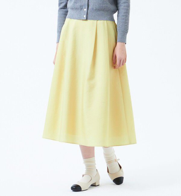 MACKINTOSH PHILOSOPHY「リンクルタックフレアスカート」|スカート|イエロー